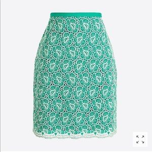 J. Crew Flounce Skirt with Floral Embroidery
